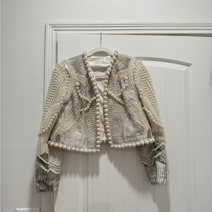 BHLDN Gemma pearl embellished jacket